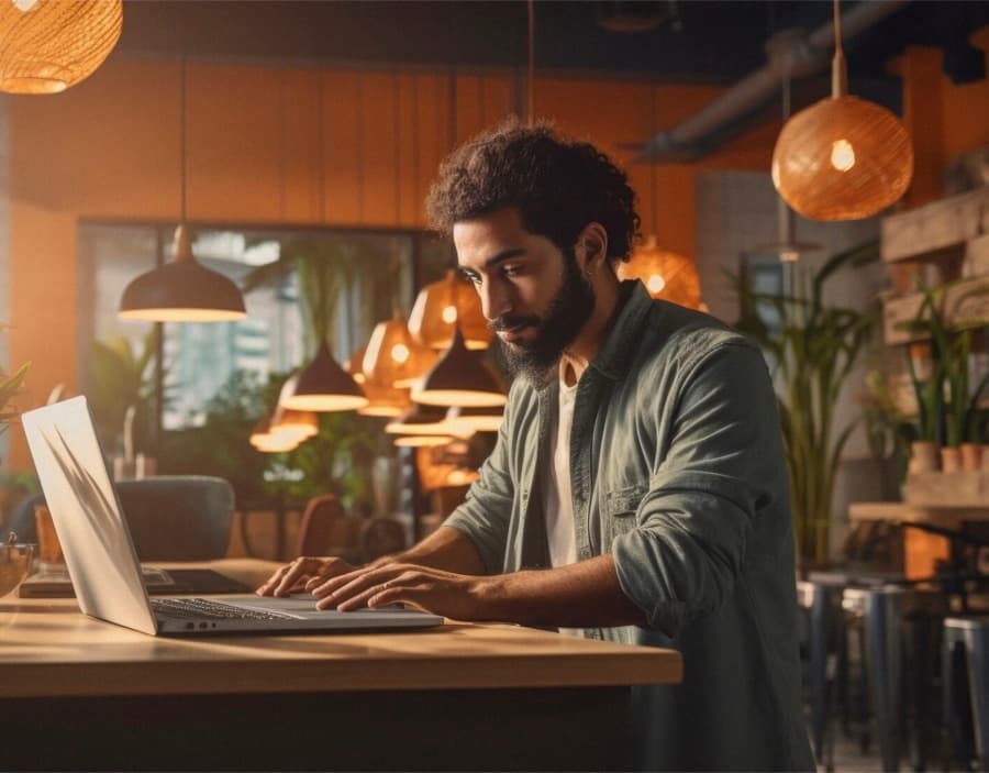 An entrepreneur at work